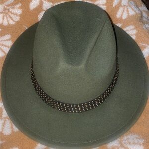Green Fedora with Black Band